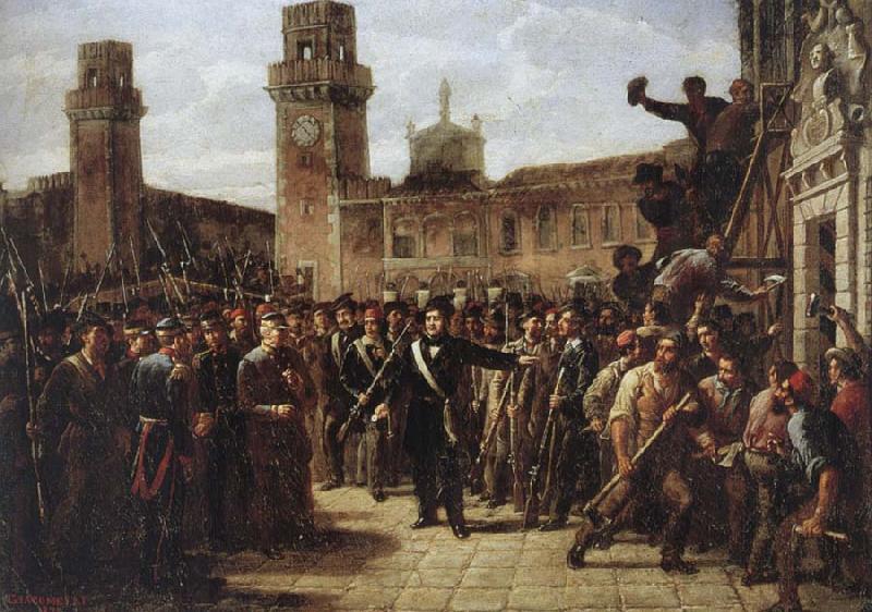 Vincenzo Giacomelli Daniele Manin and the Insurgents Capture the Arsenal